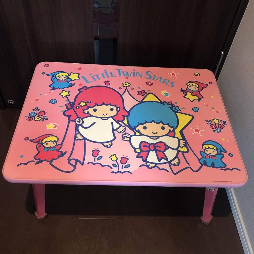 Amazon｜レトロ キキララ 折りたたみ テーブル 机｜座卓・ちゃぶ台