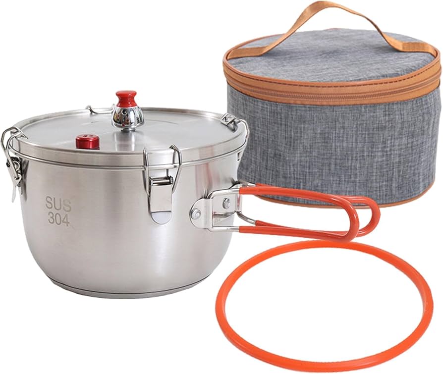 Amazon | YRTUOP アウトドア圧力鍋、ポータブルキャンプ圧力鍋
