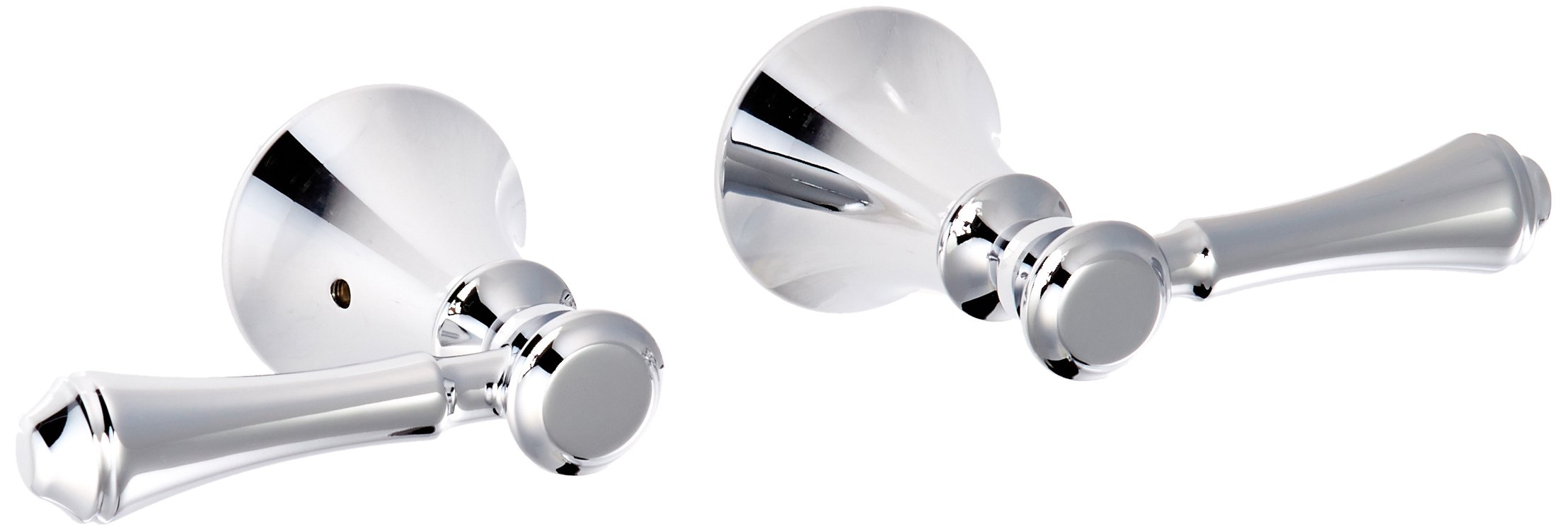 Delta Cassidy Chrome Lever Roman Tub Faucet Handle Set of 2