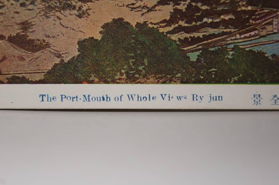 Amazon.co.jp: 戦前 絵葉書 旅順 港口の全景 日露戦争 満洲 中国 大連