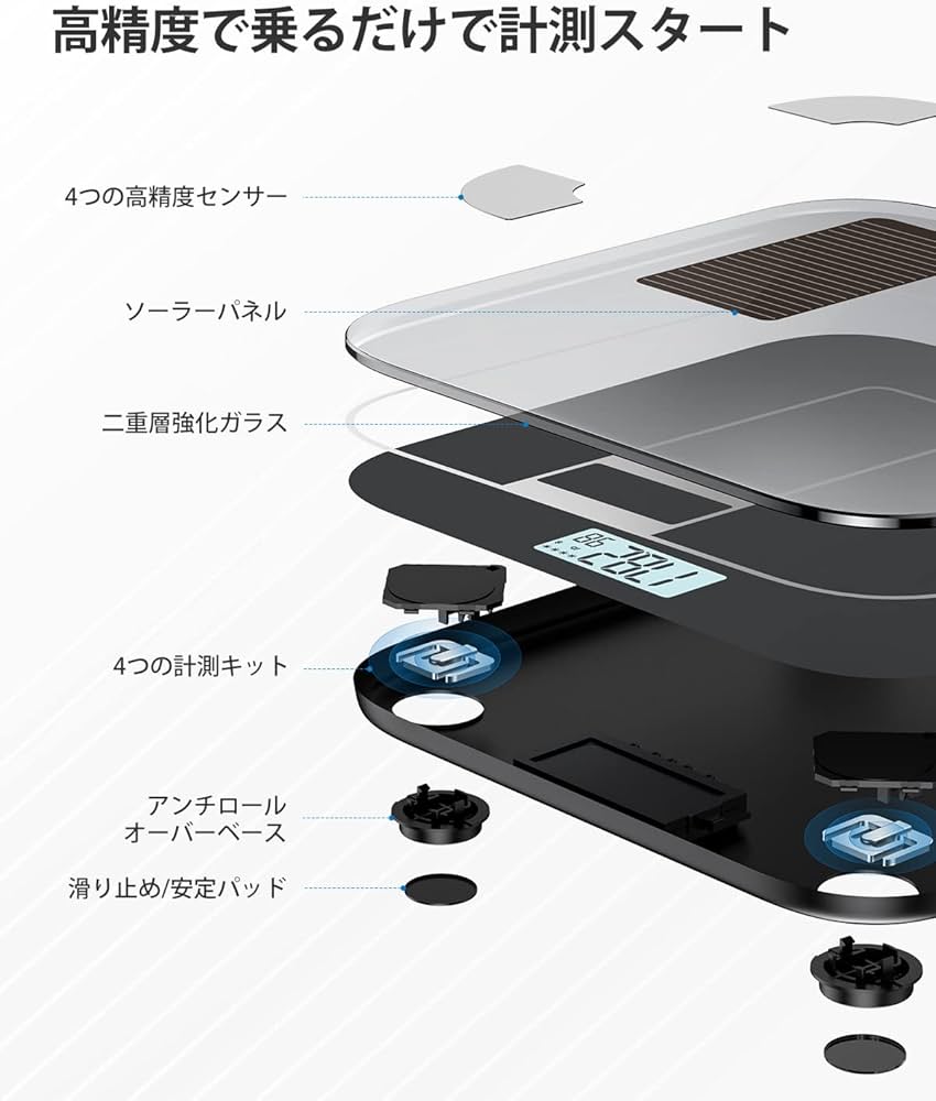 Amazon.co.jp: RENPHO Elis Solar 1 - スマート体組成計 レンフォ 体重