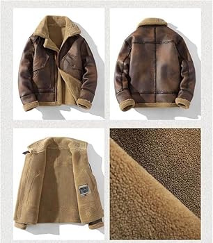 Amazon | [Patypeety] レザージャケット ムートンジャケット メンズ 本