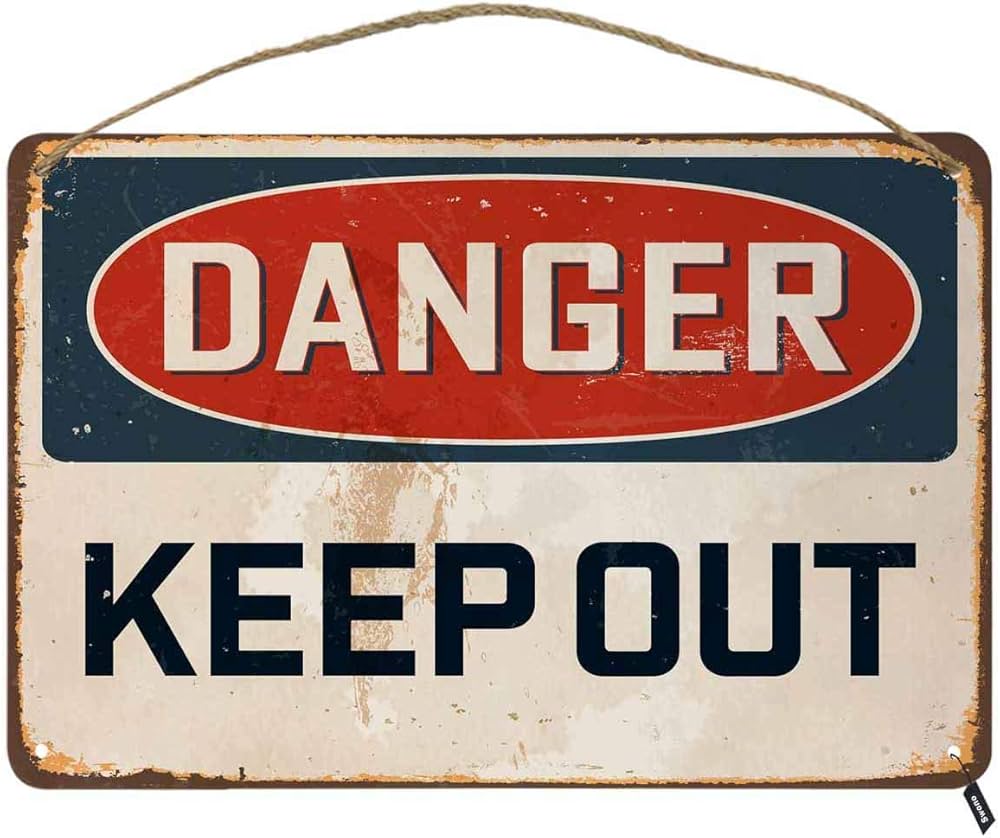 Amazon.co.jp: Swono Danger Keep Out ブリキ看板 ヴィンテージメタル