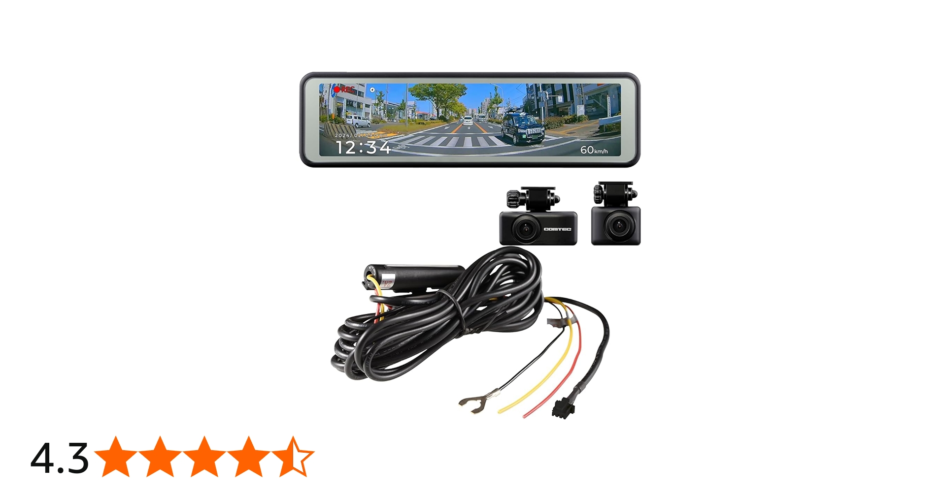 Amazon | 『コムテック ミラー型ドライブレコーダー ZDR048』と『駐車