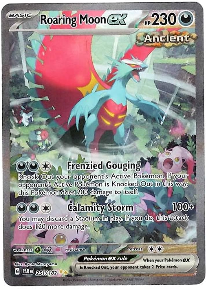 Amazon.com: Pokemon - Roaring Moon ex 251/182 - Paradox Rift