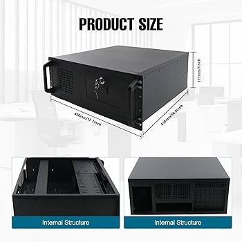 Amazon | 4Uサーバーケースラックマウント、7X3.5 + 2X 5.25 HDD、4U