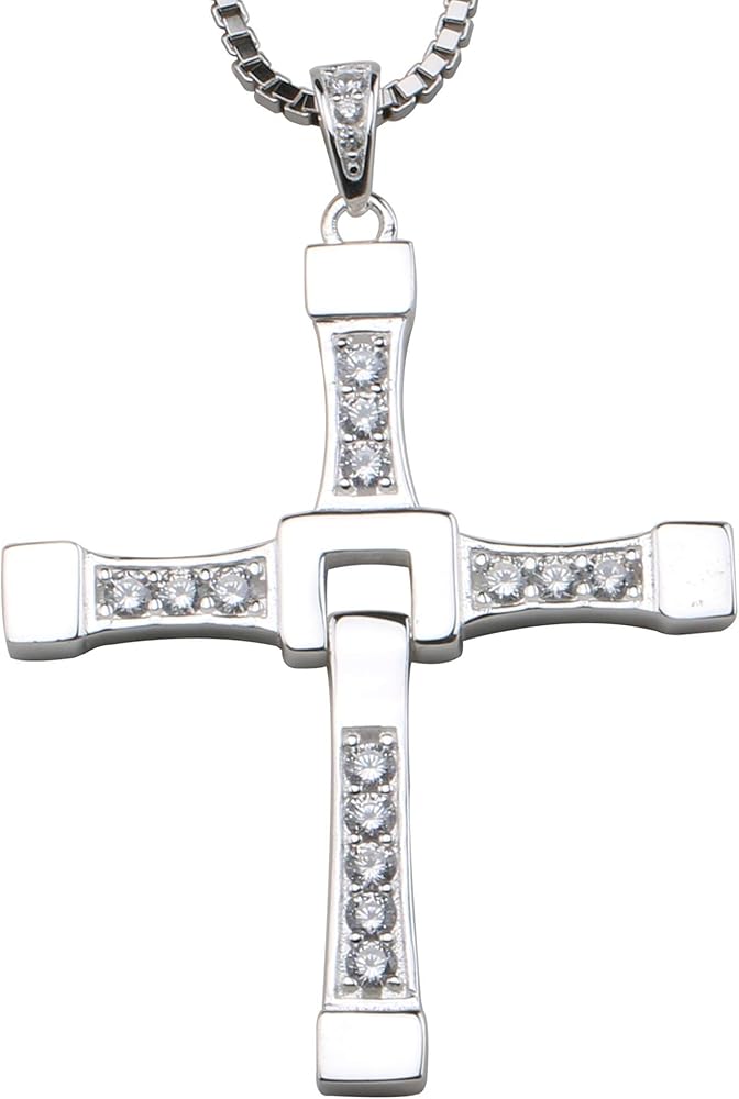 Amazon.co.jp: [silver KYASYA]シルバー925素材 クロスネックレス 925