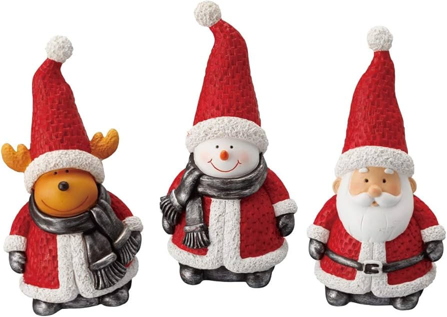 Amazon | 【3個】クリスマスキャラクターオブジェ25cm スノーマン