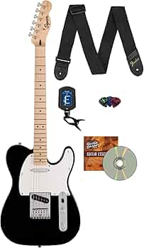 Amazon.com: Fender Squier Sonic Telecaster - Black Bundle with