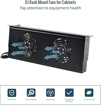 Amazon | Tecmojo ラックキャビネットマウントサーバー 1U 2ファン