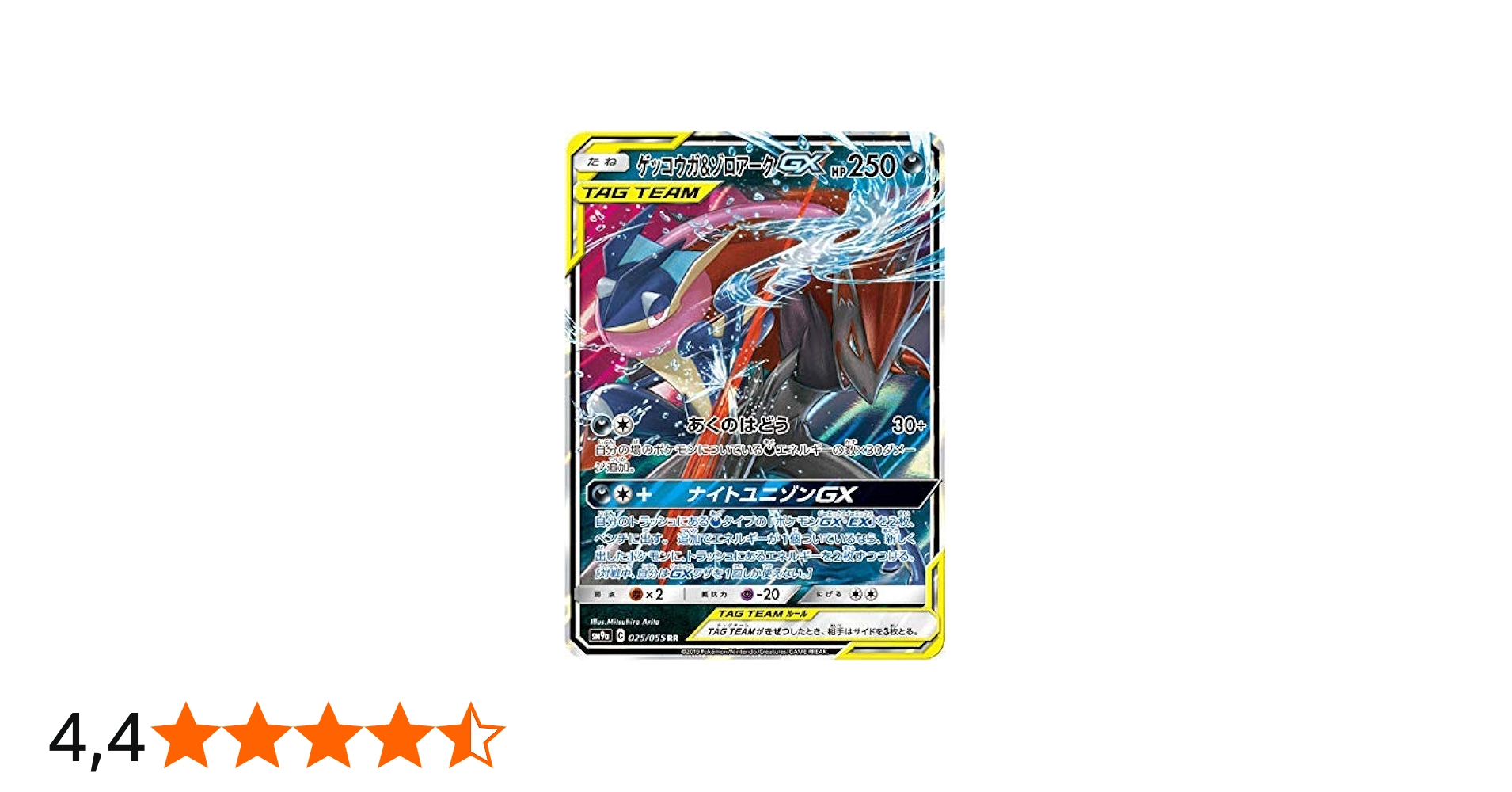 Pokemon Card @ Greninja & Zoroark GX 025/055 RR(Holo) Japanese