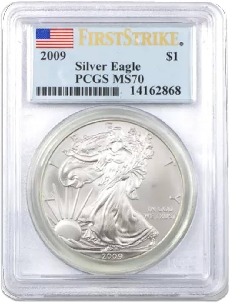 USA 2009 $1 American Silver Eagle Coin MS70 PCGS - First Strike
