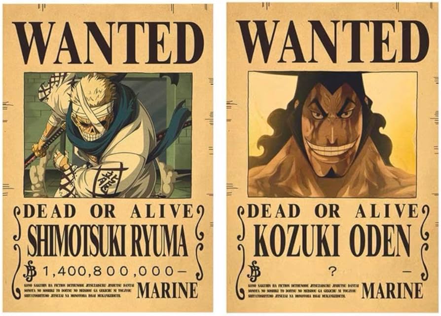Amazon.co.jp: ワンピ ース 海軍手配書ポスター 2枚セット RYUMA ODEN