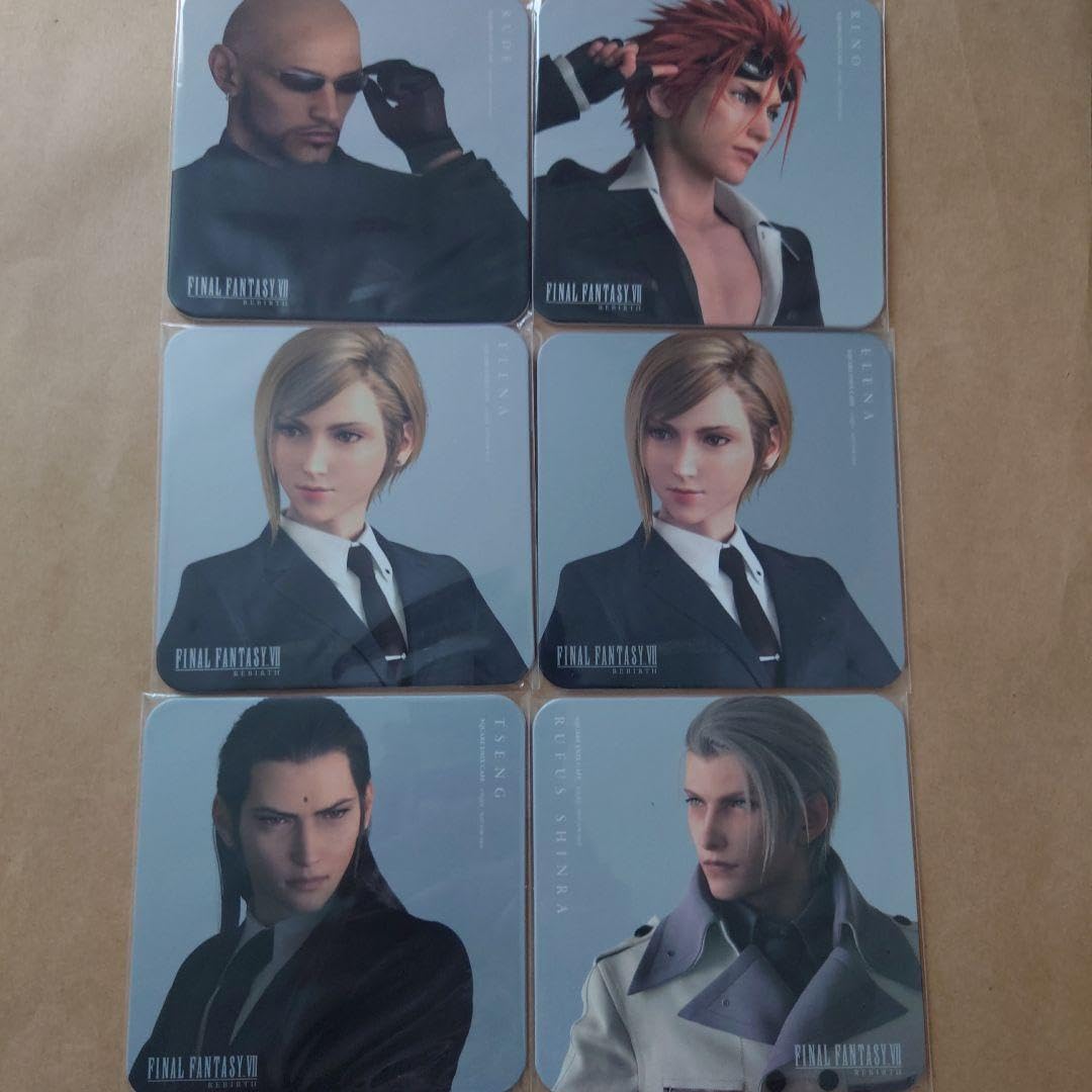 Amazon｜FF7 スクエニカフェ コースター タークス 6点｜コースター