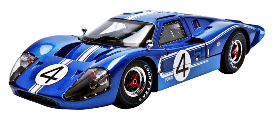 Amazon | 1967 Ford GT MK IV 4 Blue LeMans 24 Hours 1/18 by Shelby