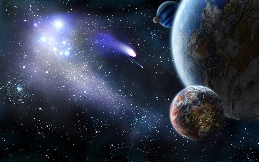 Amazon.co.jp: 絵画風 壁紙ポスター （はがせるシール式） 宇宙の惑星
