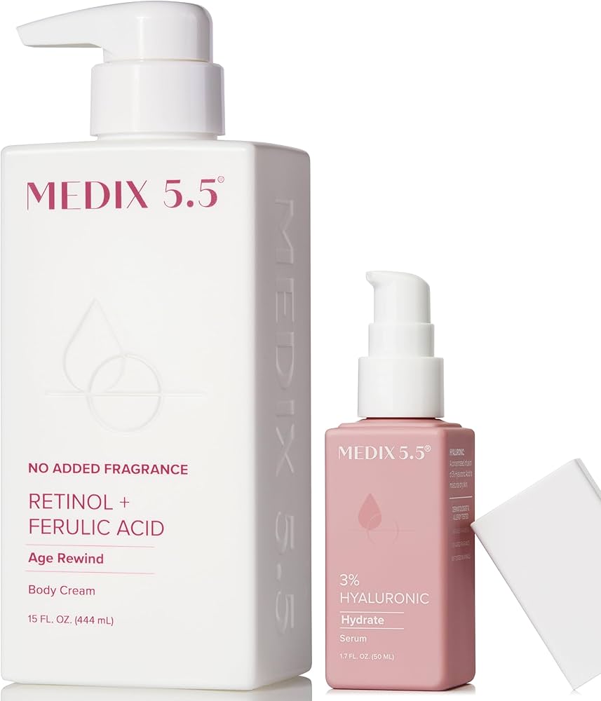 Amazon.com: MEDIX Fragrance Free Firming Retinol Body Lotion + 3