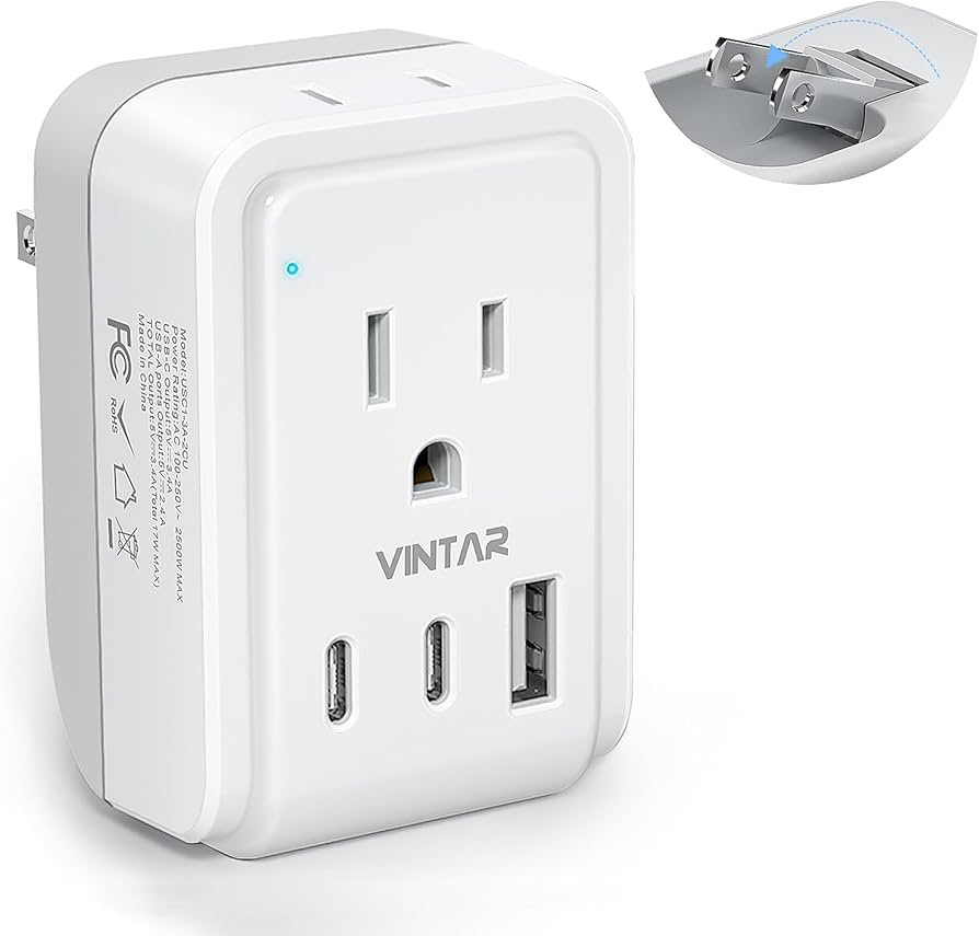 Amazon.com: 1 Pack US to Japan Plug Adapter, VINTAR Foldable Japan