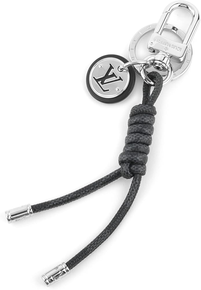 Amazon.co.jp: Louis Vuitton M67224 Key Chain, Leather Rope, Black