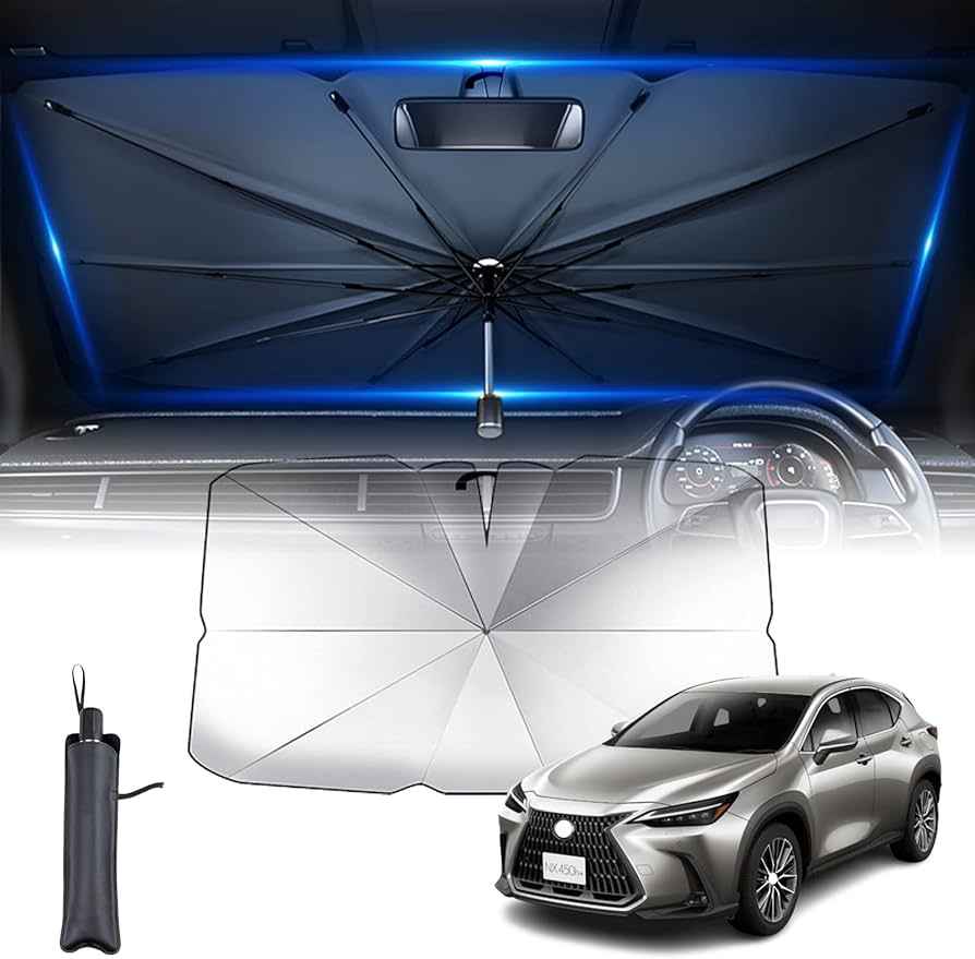 Amazon.co.jp: 【2022新登場】レクサスNX フロントサンシェード 10本骨