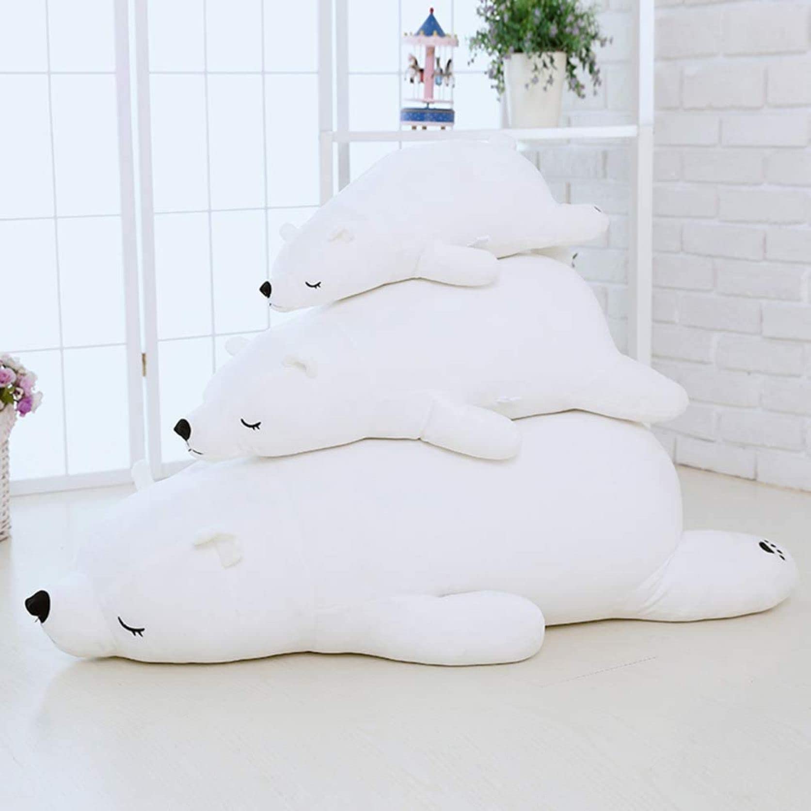 Amazon.co.jp: シロクマ 抱き枕 プレミアム ねむねむ くま とろける