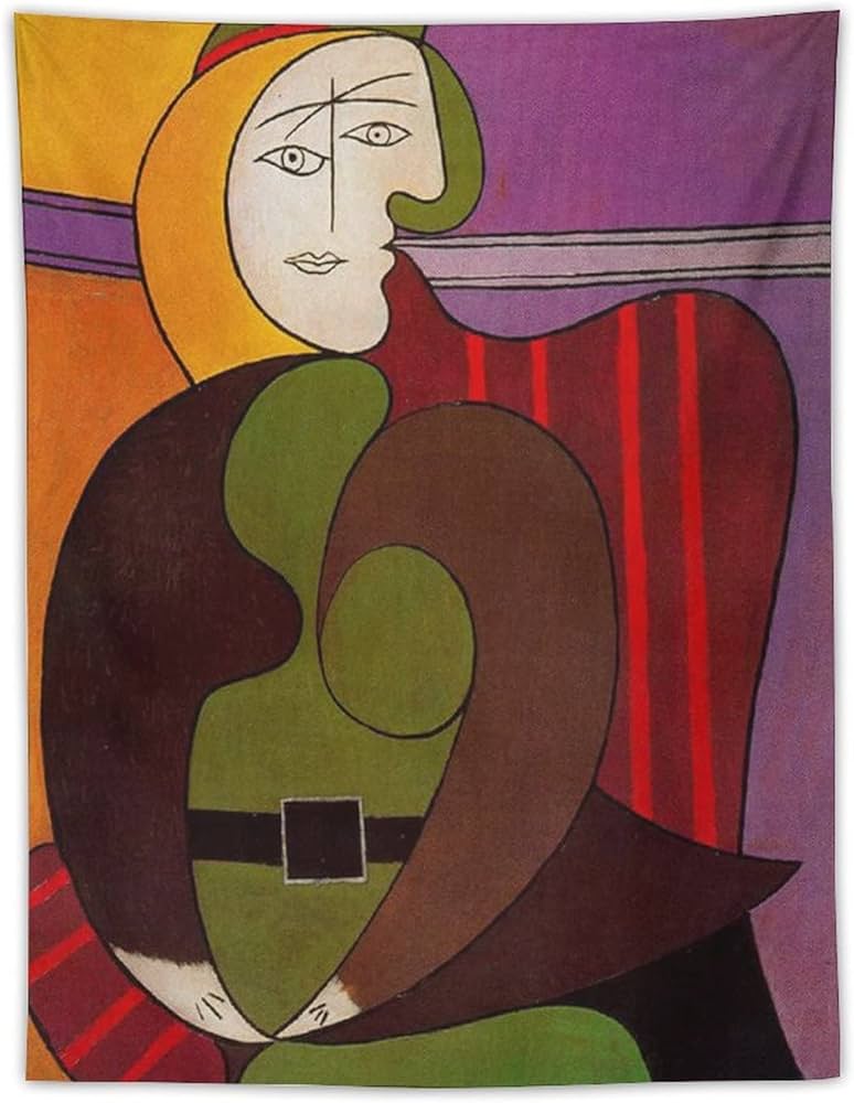 Amazon.co.jp: Pablo Picassoパブロ・ピカソ画家の作品（赤い肘掛け