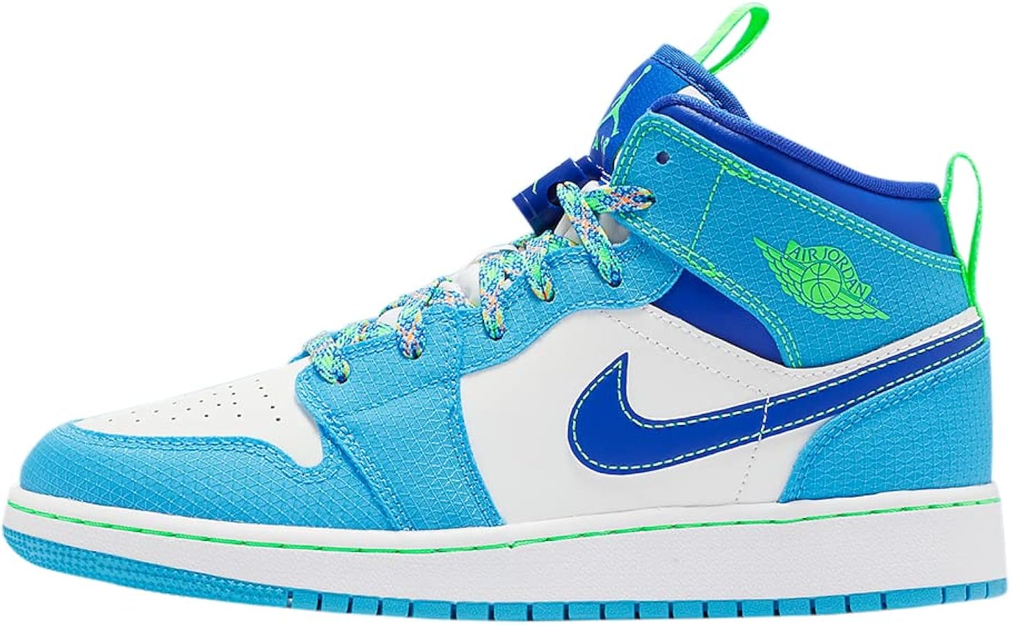 Amazon.com | Jordan Youth 1 Mid SE GS DA8010 400 Sprite Blue