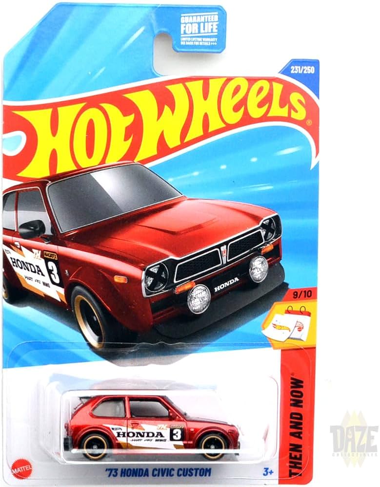 Amazon | MATTEL HOTWHEELS 1/64 scale '73 HONDA CIVIC CUSTOM - 2025