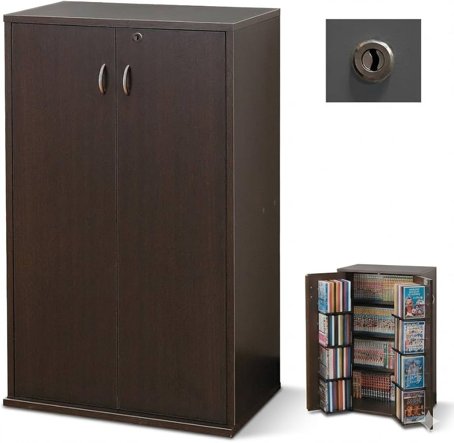 Amazon｜鍵付き収納名人(DVD・ビデオ・コミック本・CDなど) 幅59.5cm