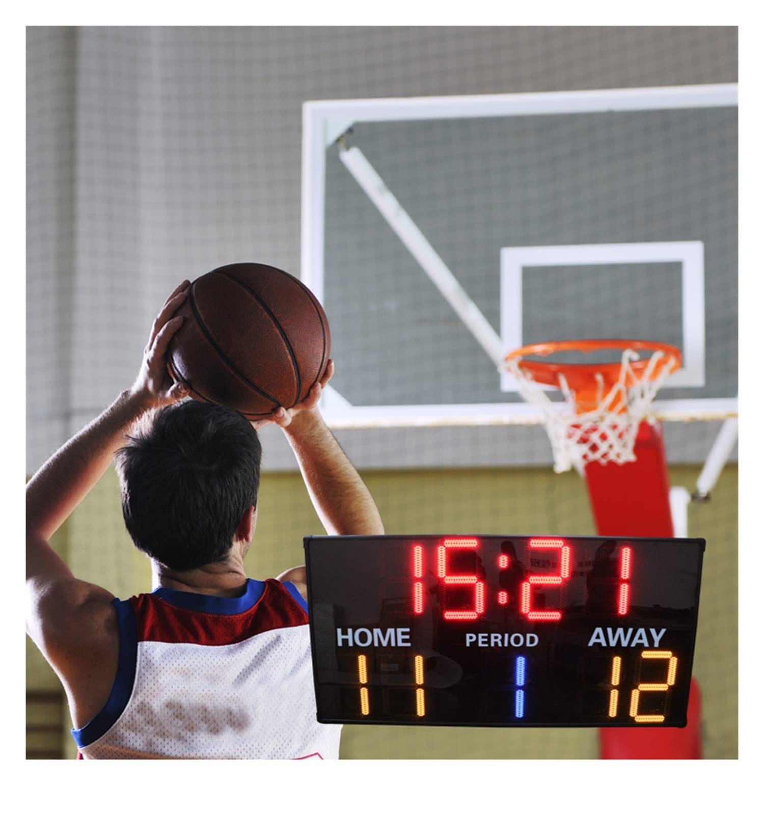 Amazon | スコアボード、 ブザー付きバッテリー式電子バスケットボール