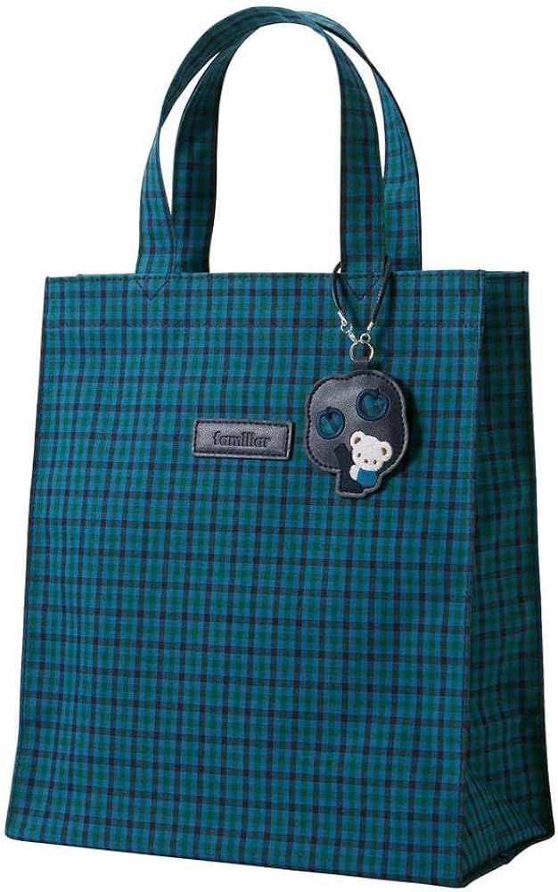 Amazon | ファミリア トートバッグ 青系ファミリアチェック 大