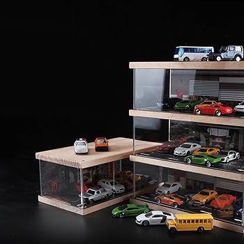 Amazon.co.jp: 1:64 スケール駐車場ショーケースミニカーモデル収納