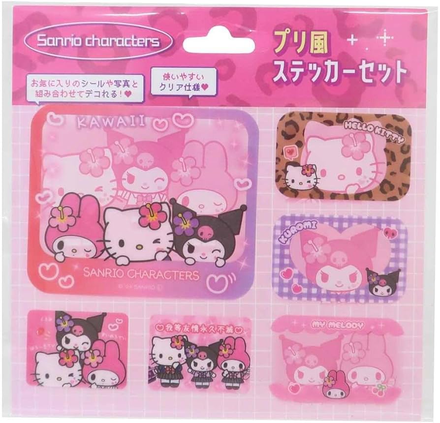 Amazon.co.jp: サンリオキャラクターズ[シールシート]プリ風ステッカー