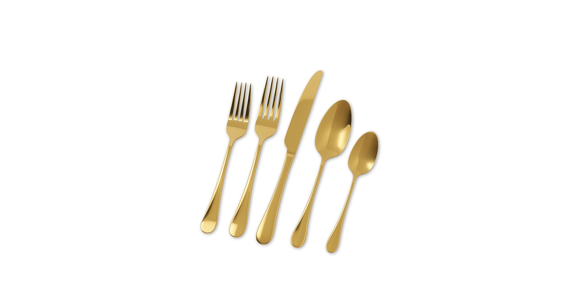 Amazon.com | Roberts & Belk 45-Piece Camden Gold Silverware Set