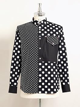 Amazon.co.jp: シャツ 長袖 男女兼用/河谷シャツ ドットシャツ (くま