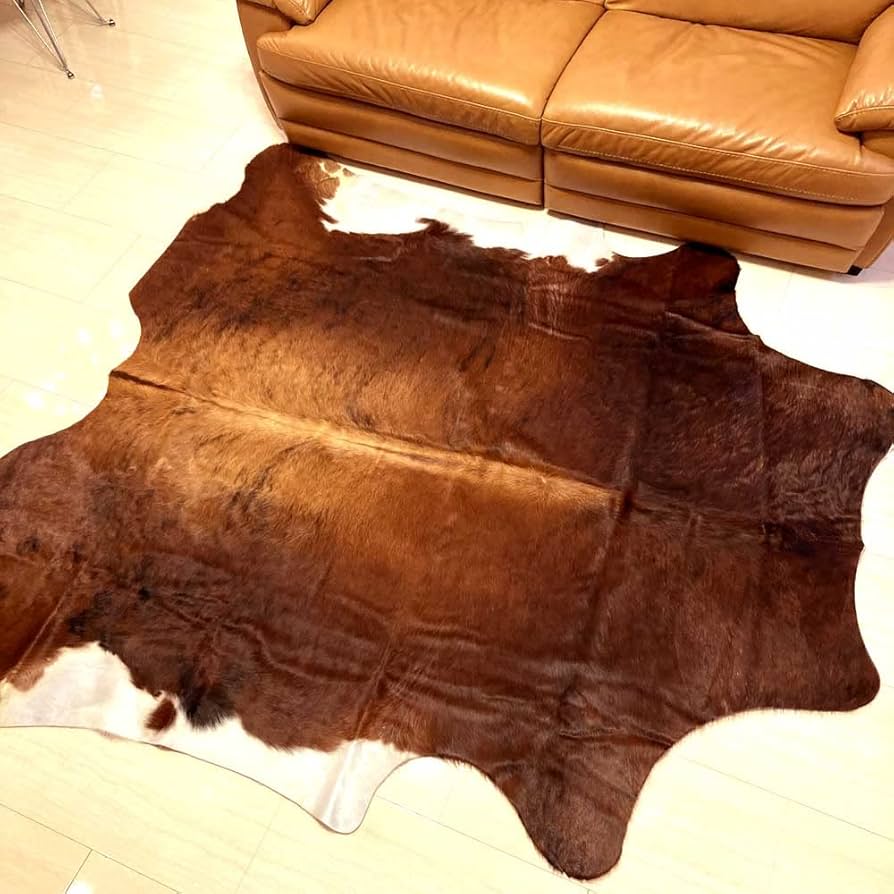 Amazon | 特大 コロンビア産 本革 天然皮革 カウラグ カウハイドラグ