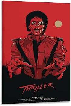 Amazon｜マイケルジャクソンスリラーアルバムポスター キャンバス