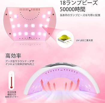 Amazon | 【ジェルネイル ライト 2026最新 】ネイルライト LED UV