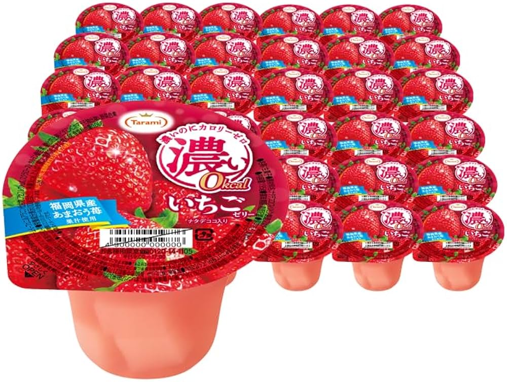 Amazon.co.jp: たらみ 濃い 0kcal ゼリー195g 36個セット (いちご36個