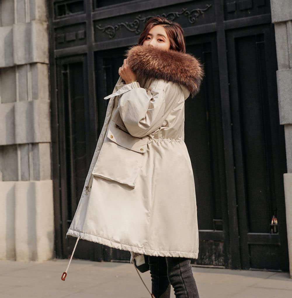 Amazon.co.jp: フード付き防水ダウンコート-パーカーレディースロング