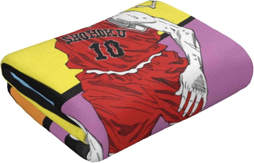 Amazon｜Slam Dunk スラムダンクの背景フェイスタオル 柔らか肌触り