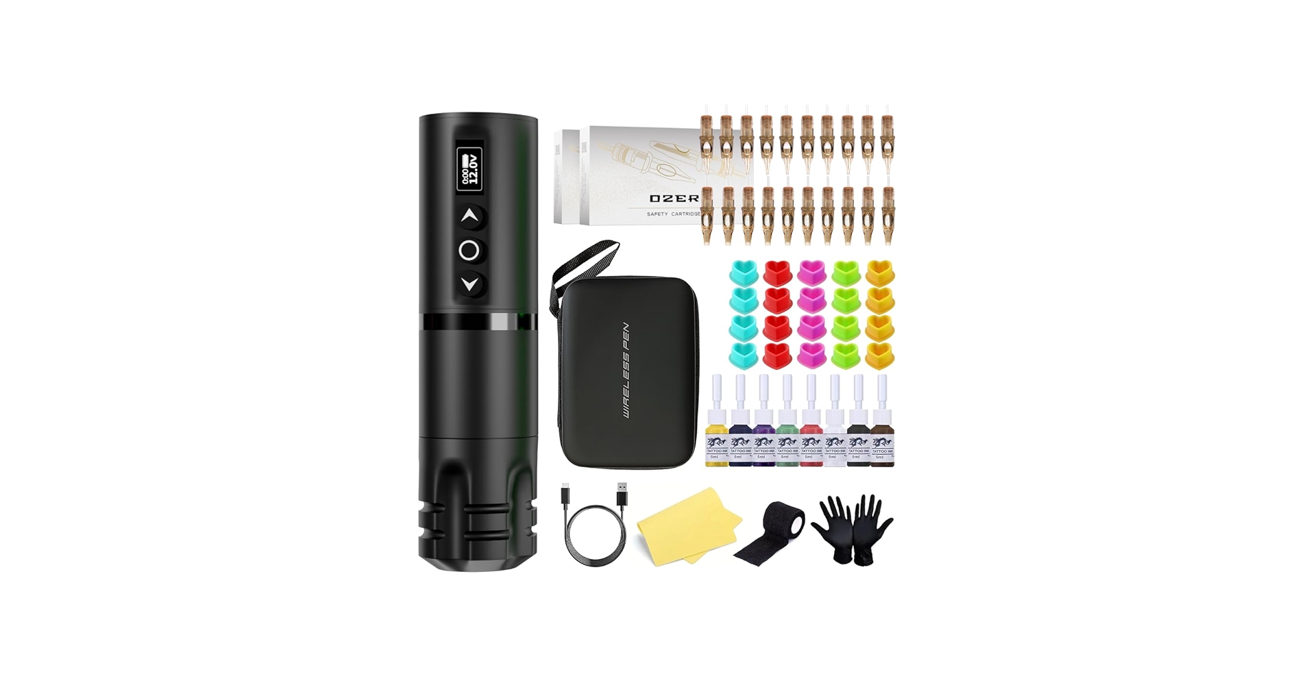 Amazon.com: OZER Tattoo Pen Kit Beginner Tattoo Machine Kit