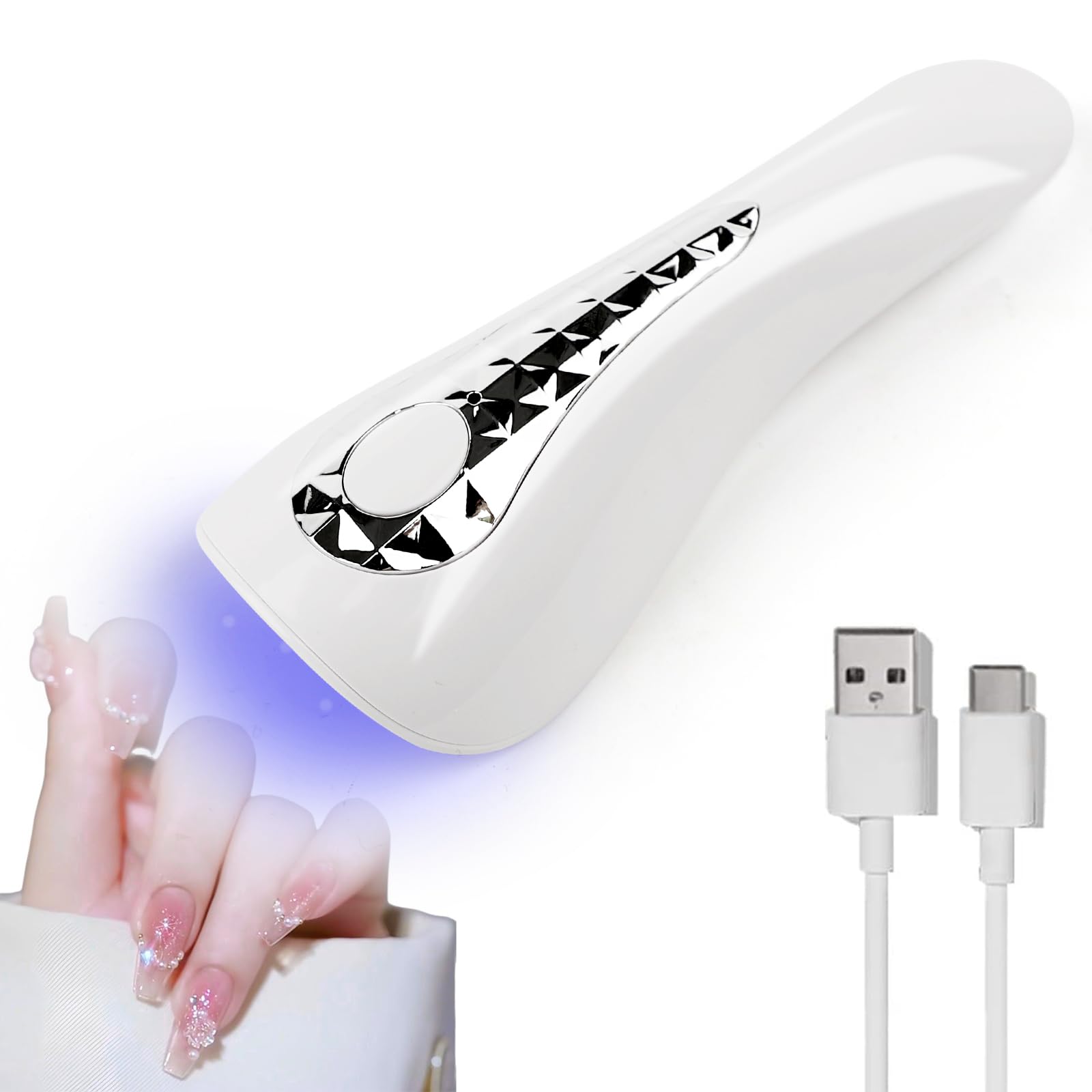 Amazon | ネイルライト ネイルドライヤー UVライト 15W 5LEDs 充電式