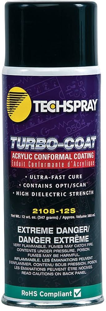 Amazon.com: TECHSPRAY 2108-12S CONFORMAL COATING, AEROSOL, 12FL.OZ