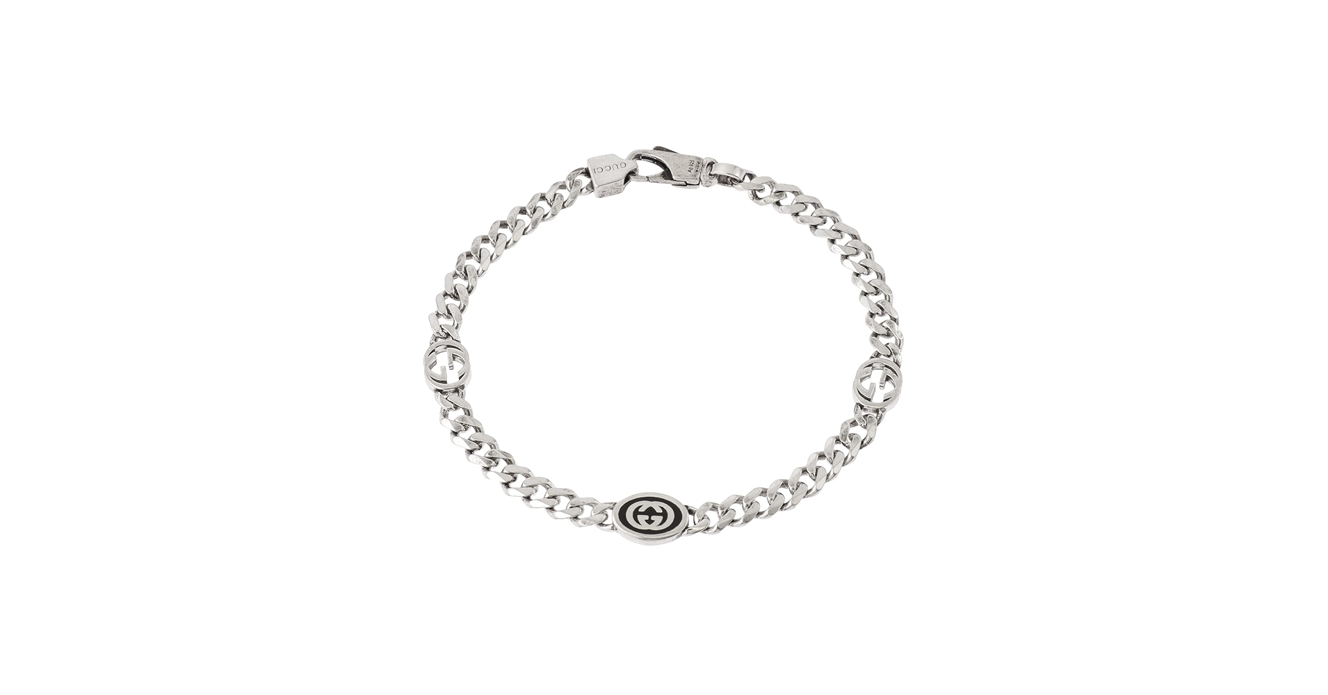 Amazon | グッチ インターロッキングG チェーン シルバー ブレスレット