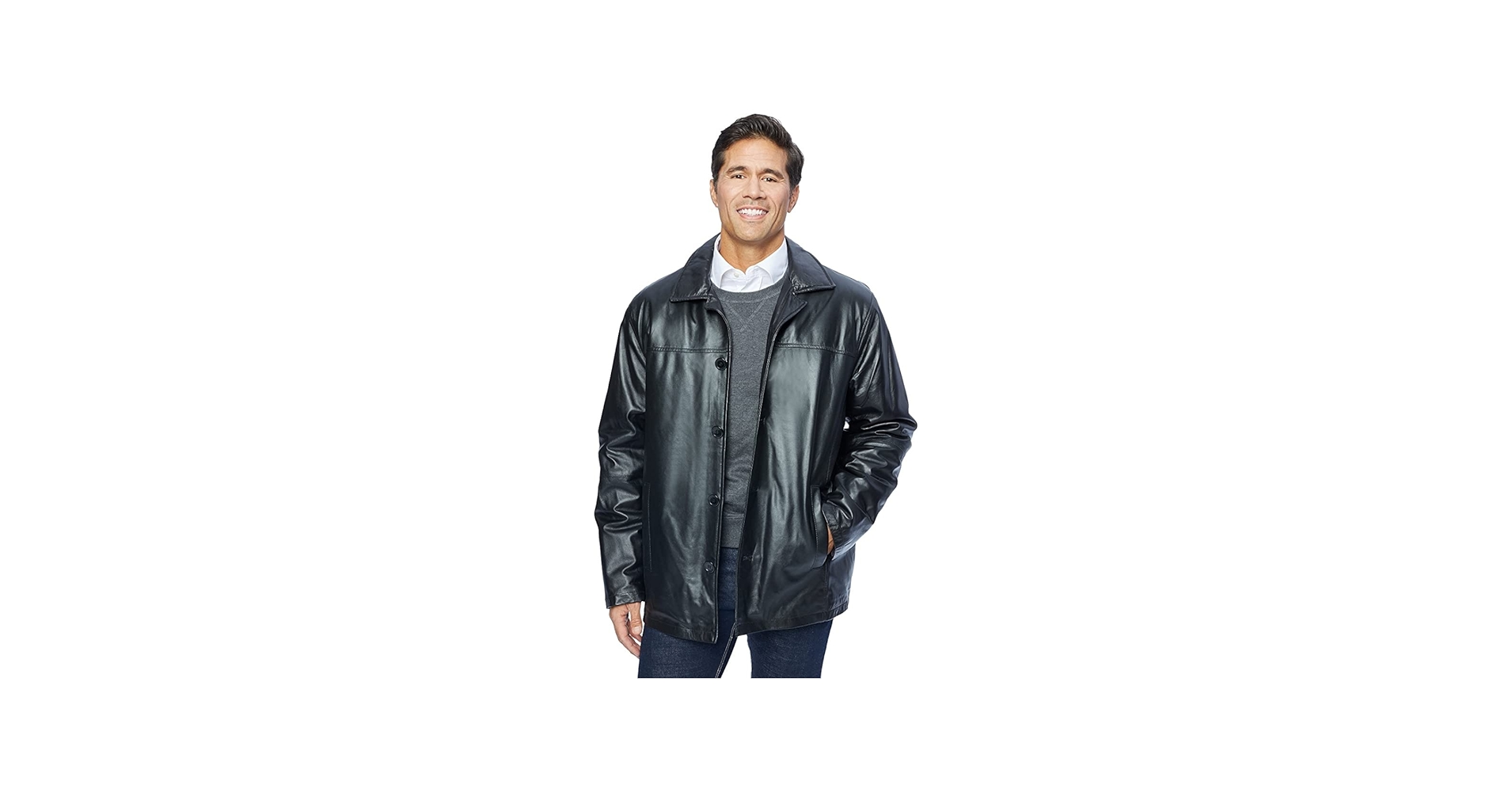 Excelled Leather Men's Genuine Lambskin Black/Brown Real Leather