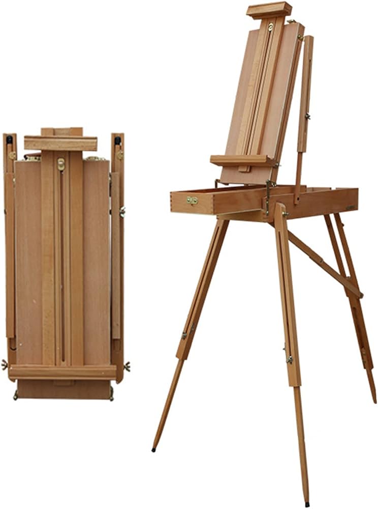 Amazon.co.jp: WJW イーゼル 木製 折りたたみ 絵画ボックス ポータブル