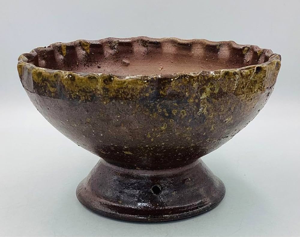 岡山県重要無形文化財 金重晃介 備前焼 大平鉢 共箱合布栞 大皿 食器