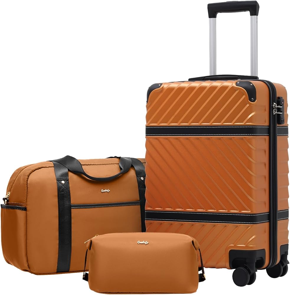 Amazon.com | Coolife Luggage Set Suitcase Carry On Luggage PC