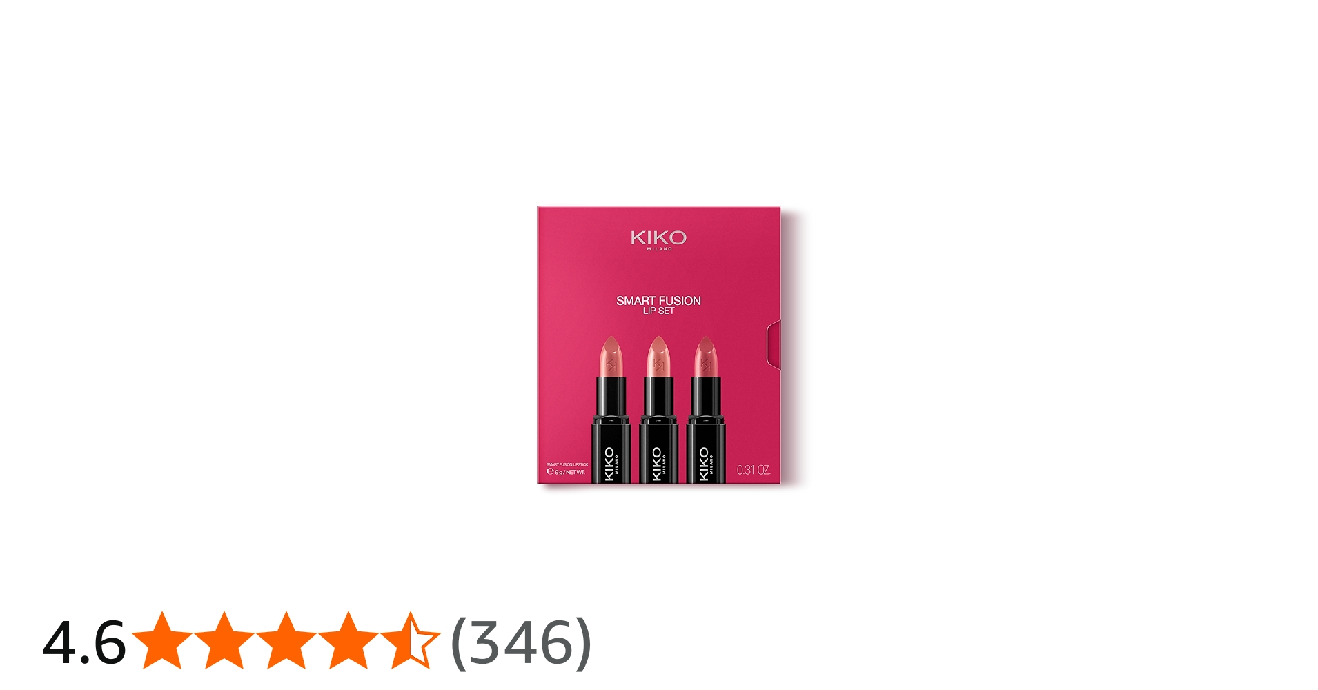 KIKO Milano Smart Fusion Lip Set 03, Lip Kit With 3 Radiant-Finish